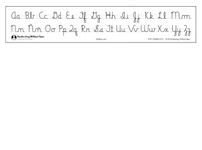 Cursive Alphabet Desk Strips (SPANISH)